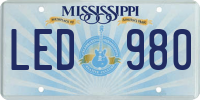 MS license plate LED980