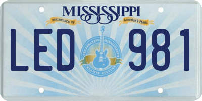 MS license plate LED981