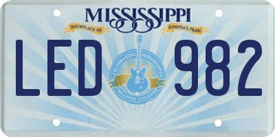 MS license plate LED982