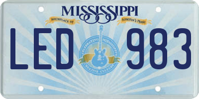 MS license plate LED983
