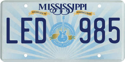 MS license plate LED985