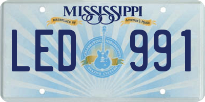 MS license plate LED991