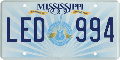 MS license plate LED994