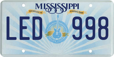 MS license plate LED998