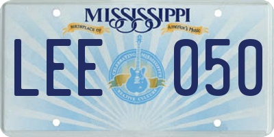 MS license plate LEE050