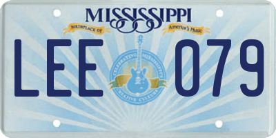 MS license plate LEE079
