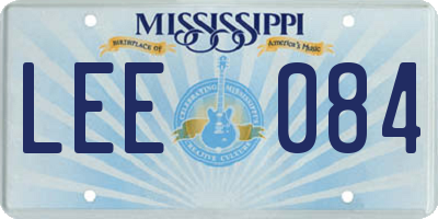 MS license plate LEE084