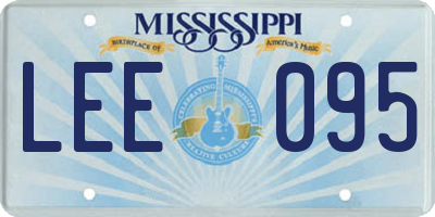 MS license plate LEE095