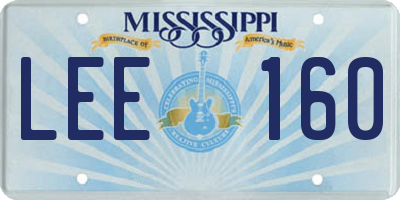 MS license plate LEE160