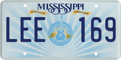 MS license plate LEE169