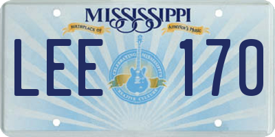 MS license plate LEE170