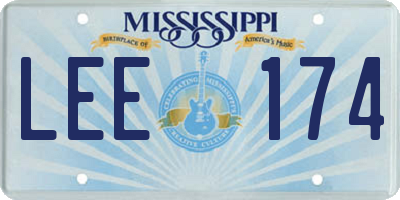 MS license plate LEE174