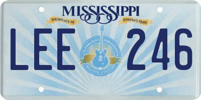 MS license plate LEE246