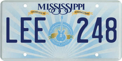 MS license plate LEE248