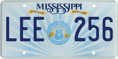 MS license plate LEE256