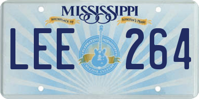 MS license plate LEE264