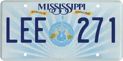 MS license plate LEE271
