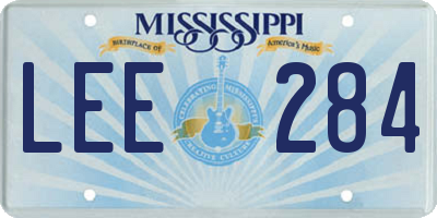 MS license plate LEE284