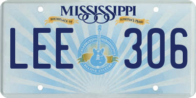 MS license plate LEE306