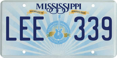 MS license plate LEE339