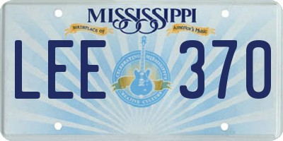 MS license plate LEE370