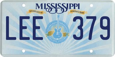 MS license plate LEE379