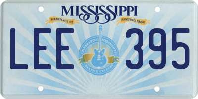 MS license plate LEE395