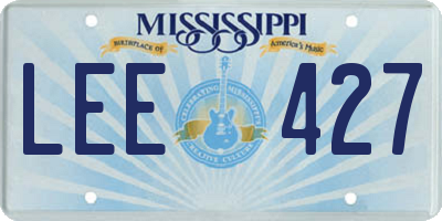 MS license plate LEE427