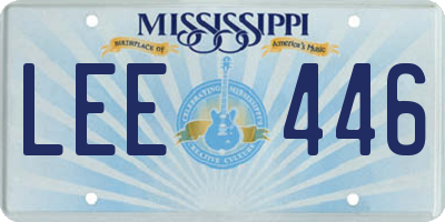MS license plate LEE446