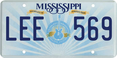 MS license plate LEE569