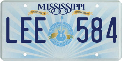 MS license plate LEE584