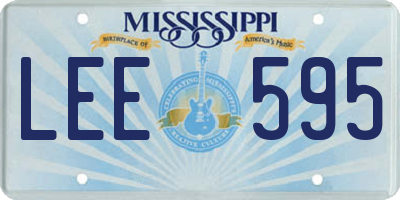 MS license plate LEE595