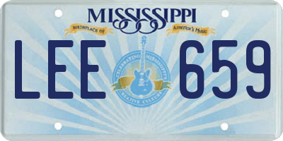 MS license plate LEE659