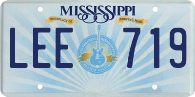 MS license plate LEE719