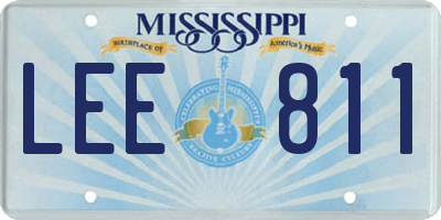 MS license plate LEE811