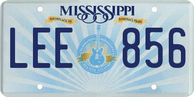 MS license plate LEE856