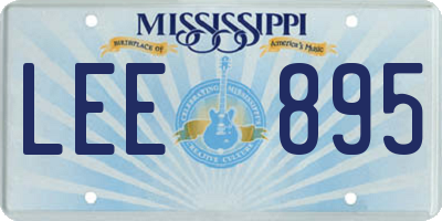 MS license plate LEE895