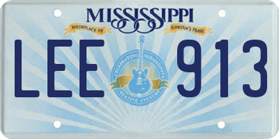 MS license plate LEE913