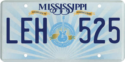 MS license plate LEH525