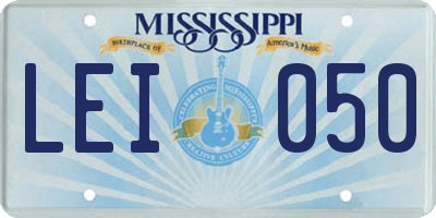 MS license plate LEI050