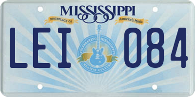 MS license plate LEI084