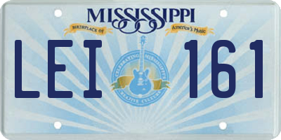MS license plate LEI161