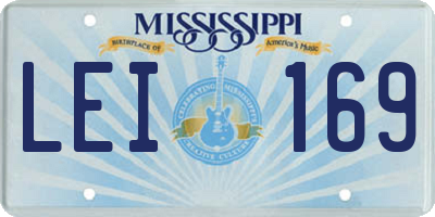 MS license plate LEI169
