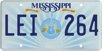 MS license plate LEI264