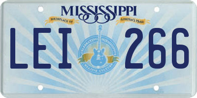 MS license plate LEI266