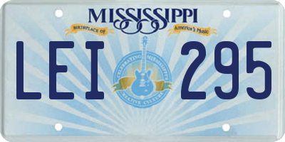 MS license plate LEI295