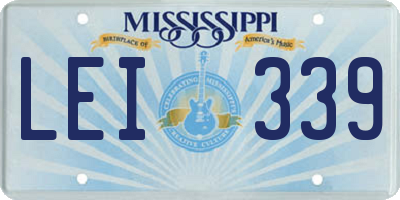 MS license plate LEI339
