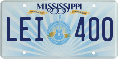 MS license plate LEI400