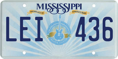 MS license plate LEI436