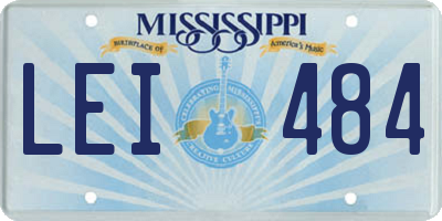 MS license plate LEI484